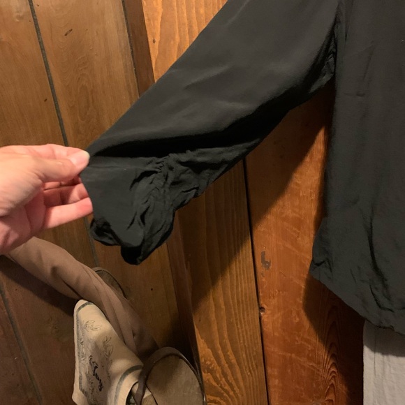 Ruched Sleeve Drape Front Jacket - Picture 2 of 10